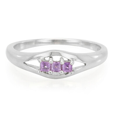 Anello da uomo in argento con Zaffiro Ceylon Porpora (non riscaldato)