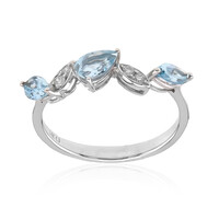 Anello in oro con Acquamarina Brasiliana AAA (CIRARI)