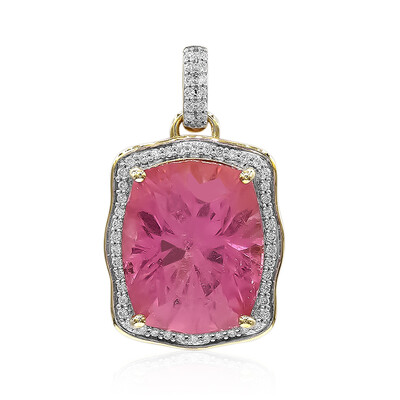 Ciondolo in oro con Tormalina Rosa Californiana (Amanda Adkins)