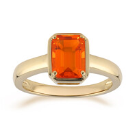 Anello in oro con Opale di Fuoco Messicano AAA