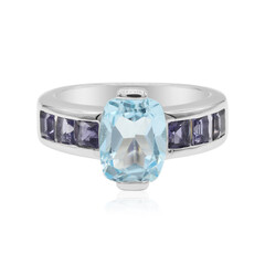 Anello in argento con Topazio Blu Cielo