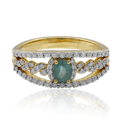 Anello in oro con Grandidierite (AMAYANI)
