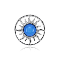 Ciondolo in argento con Ambra Blu Colombiana
