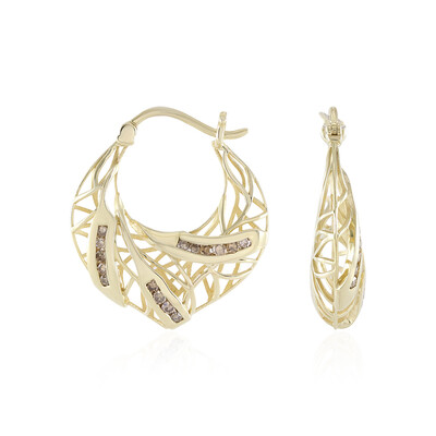 Orecchini in oro con Diamante Champagne I2 (Ornaments by de Melo)