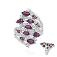 Anello in argento con Rodolite