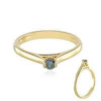 Anello in argento con Diamante Blu I2