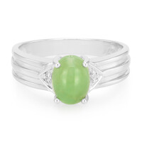 Anello in argento con Crisoprasio Imperiale