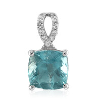 Ciondolo in argento con Fluorite Blu Caraibico