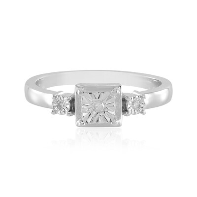 Anello in argento con Diamante I2 (J)