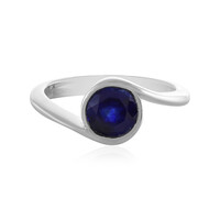 Anello in argento con Zaffiro Blu del Madagascar