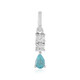 Ciondolo in argento con Apatite Blu