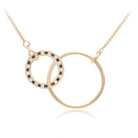 Collana placcata in oro con Spinello Nero