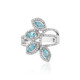 Anello in argento con Apatite Blu