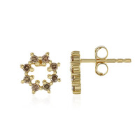 Orecchini in argento con Diamante Champagne I3