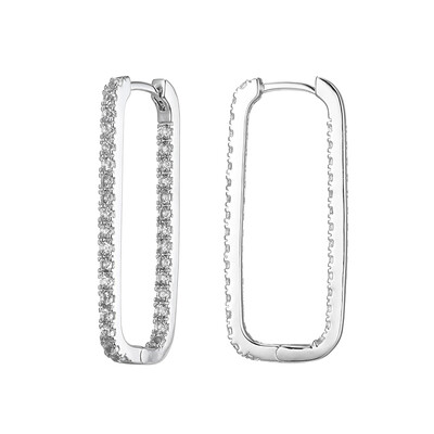 Orecchini in argento con Topazio Bianco