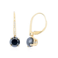 Orecchini in oro con Diamante Nero