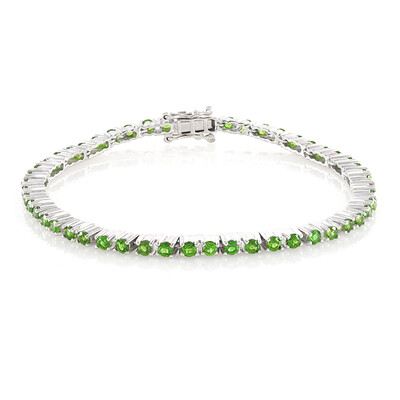 Bracciale in argento con Diopside Russo