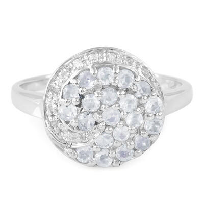 Anello in argento con Pietra di Luna Arcobaleno