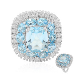 Anello in argento con Topazio Blu Cielo