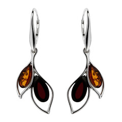 Orecchini in argento con Ambra Baltica