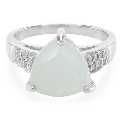 Anello in argento con Pietra di Luna Bianca