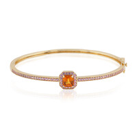 Bracciale in oro con Zaffiro Arancione Ban Ka Cha