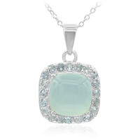 Collana in argento con Calcedonio Laguna
