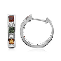 Orecchini in argento con Zaffiro Fancy