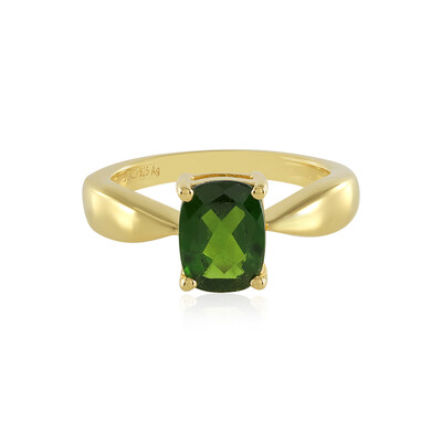 Anello in argento con Diopside Russo