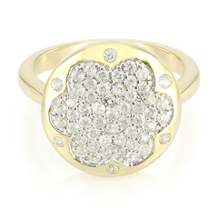 Anello placcato in oro con Zircone