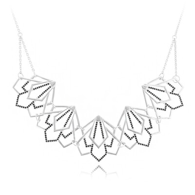 Collana in argento con Spinello Nero
