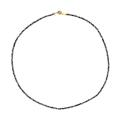 Collana in argento con Ossidiana Fiocco di Neve
