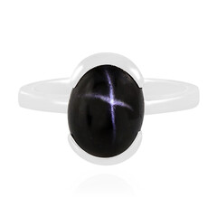 Anello in argento con Diopside Stellato d'India