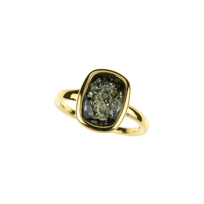 Anello in argento con Ambra Baltica (dagen)