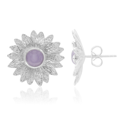 Orecchini in argento con Giada Lavanda (MONOSONO COLLECTION)