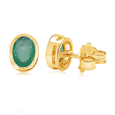 Orecchini in oro con Smeraldo Zambia