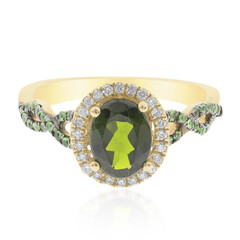 Anello in oro con Diopside Russo (CIRARI)