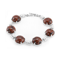 Bracciale in argento con Ossidiana Mogano