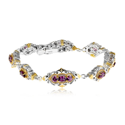 Bracciale in argento con Granato viola a viraggio di colore (Gems en Vogue)