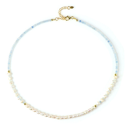 Collana in argento con Ematite Dorata (Riya)