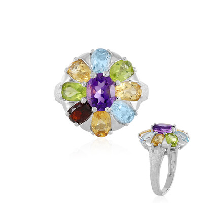 Anello in argento con Ametista Zambiana