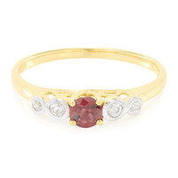Anello placcato in oro con Rubino Malawi
