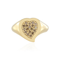 Anello in argento con Diamante Cioccolato I2