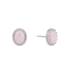 Orecchini in argento con Opale Pelle d'Angelo