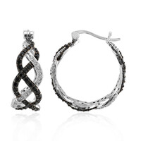 Orecchini in argento con Spinello Nero
