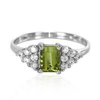 Anello placcato in platino con Tormalina Cuprian
