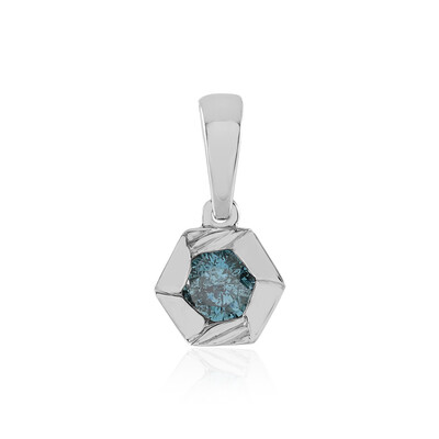 Ciondolo in oro con Diamante Blu I2