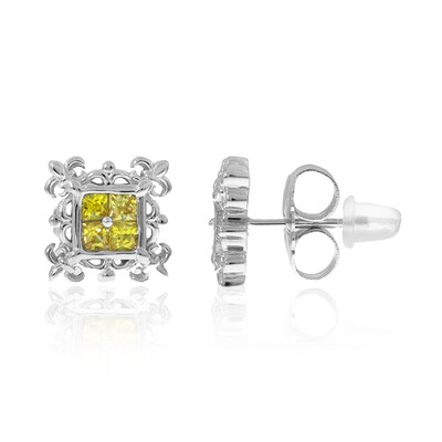 Orecchini in argento con Zaffiro Giallo (Dallas Prince Designs)