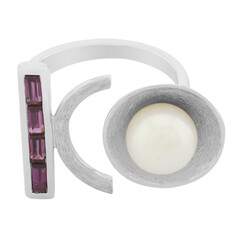 Anello in argento con Perla Akoya (TPC)