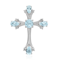 Ciondolo in argento con Topazio Blu Cielo